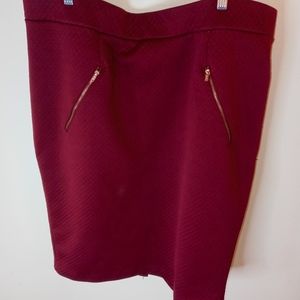 Burgundy skirt